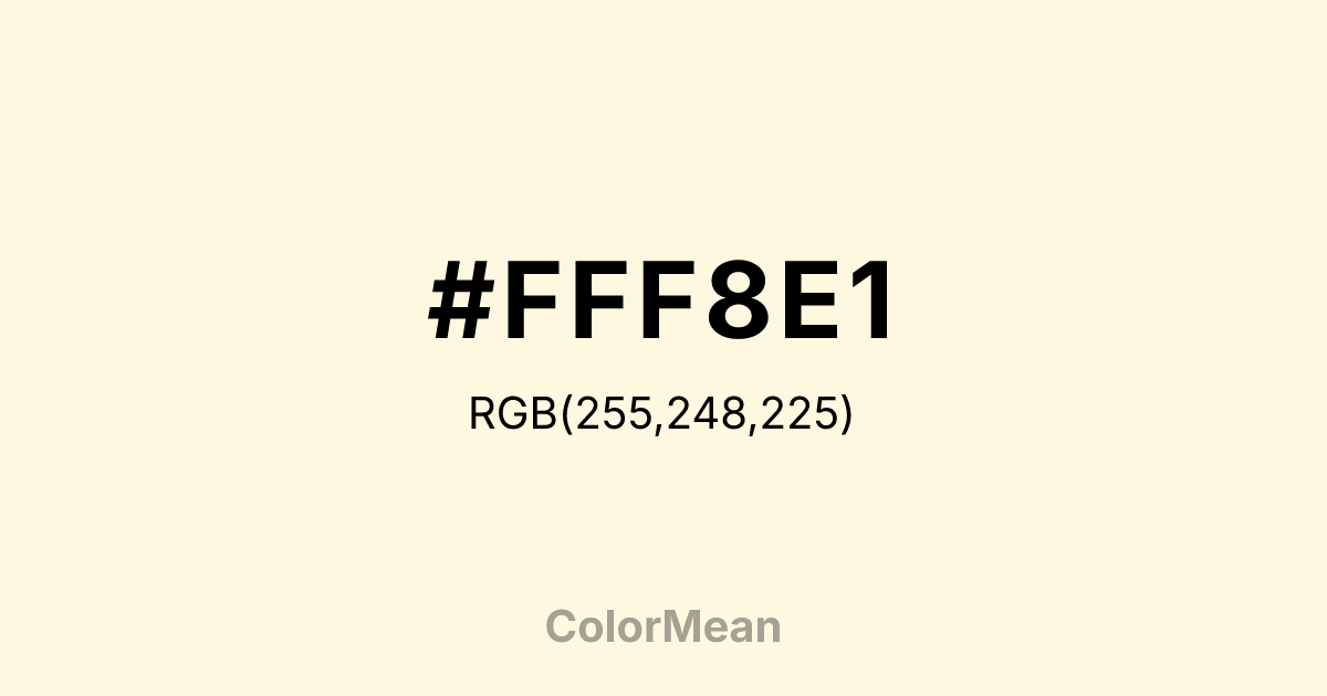 #FFF8E1 color swatch