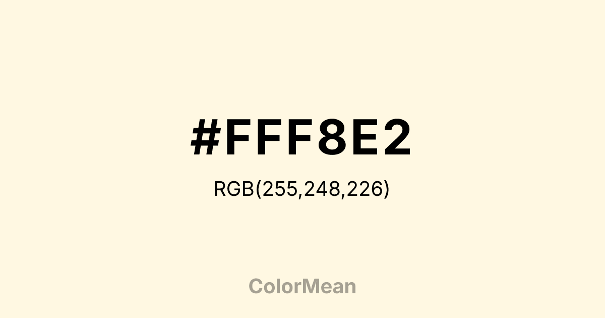 #FFF8E2 color swatch