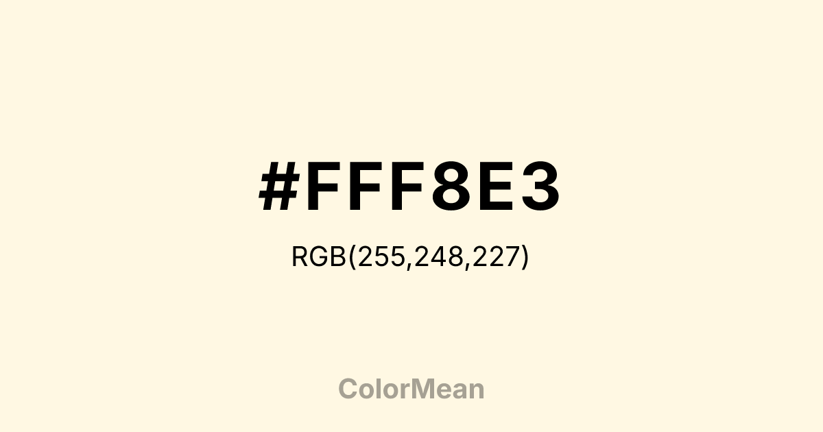 #FFF8E3 color swatch