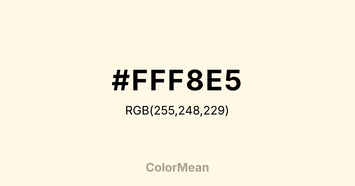 #FFF8E5 color swatch