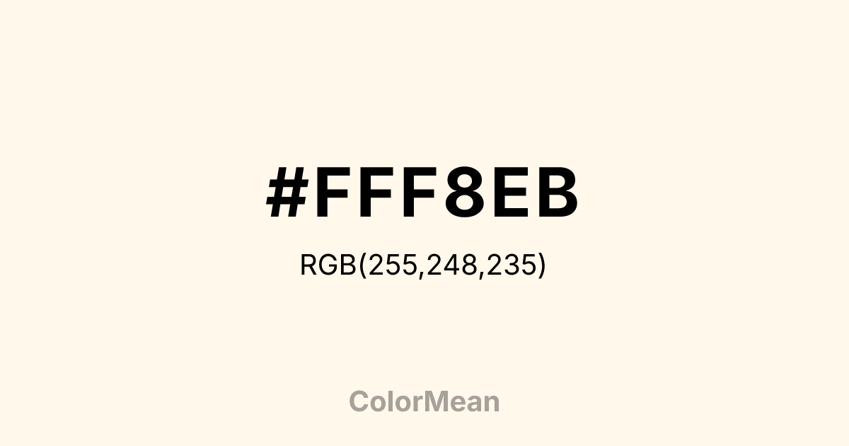 #FFF8EB color swatch