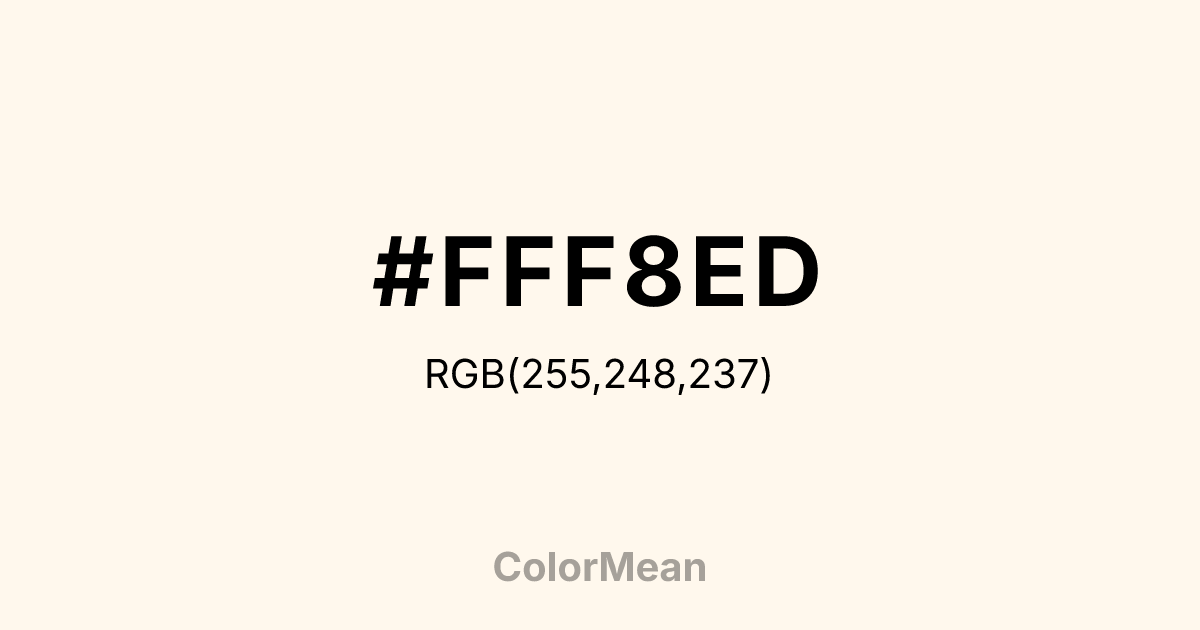 #FFF8ED color swatch