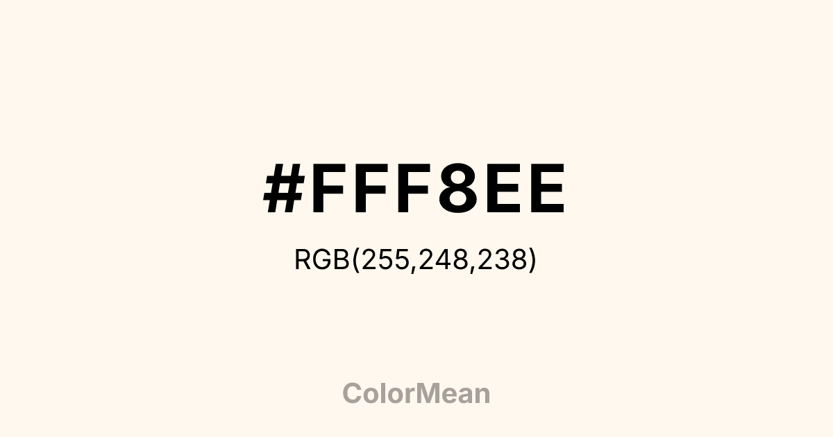 #FFF8EE color swatch