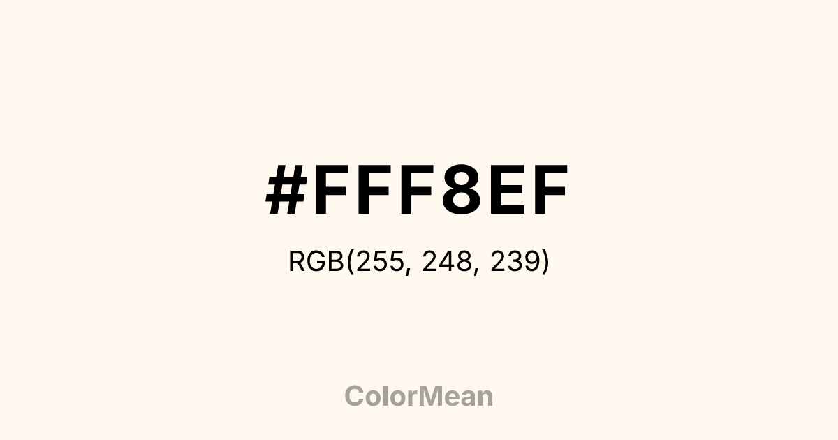 #FFF8EF color swatch