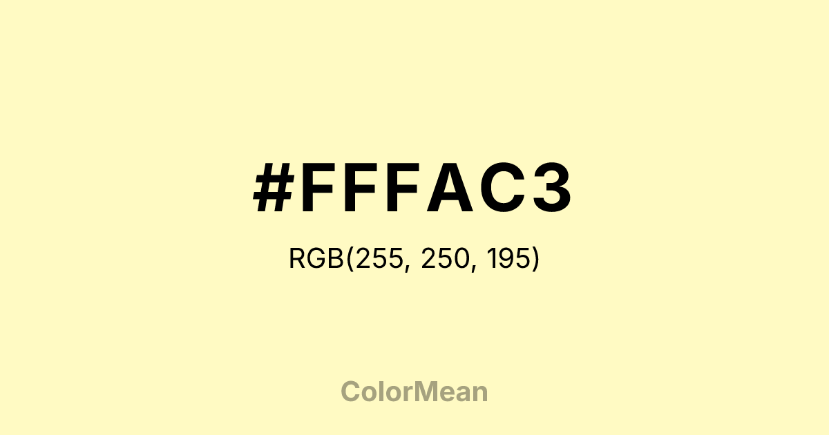 #FFFAC3 color swatch