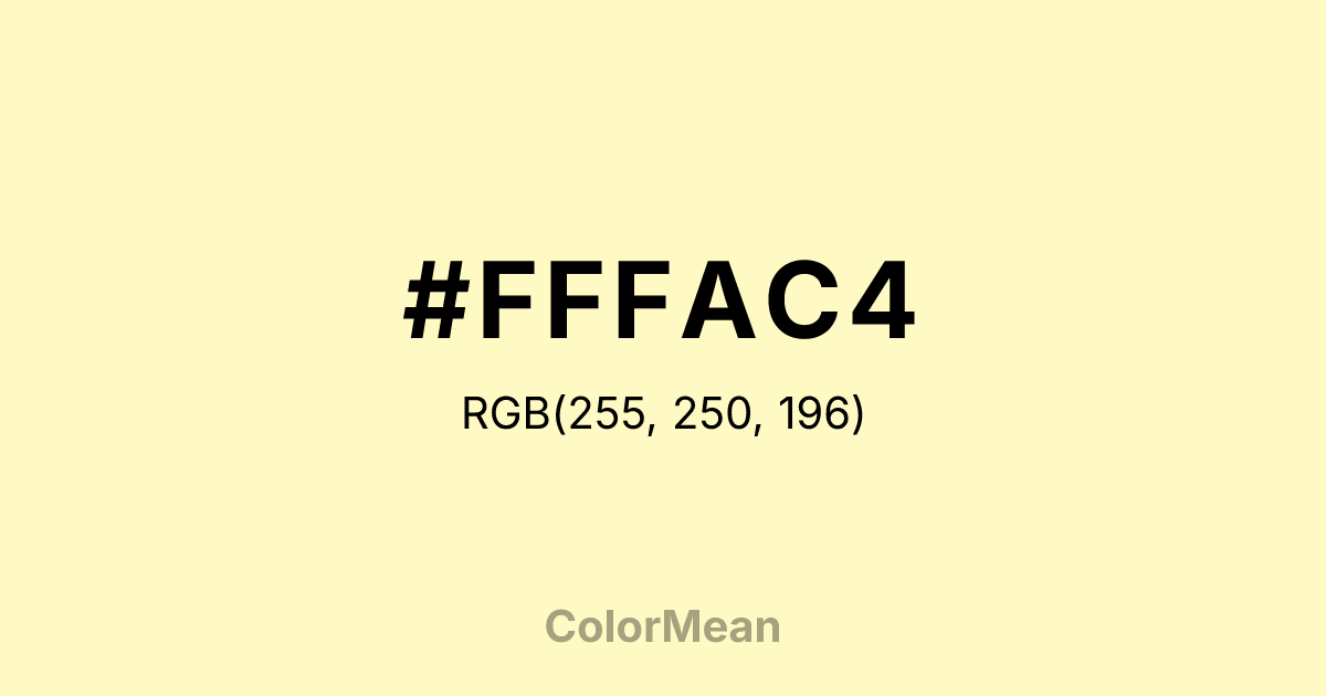 #FFFAC4 color swatch