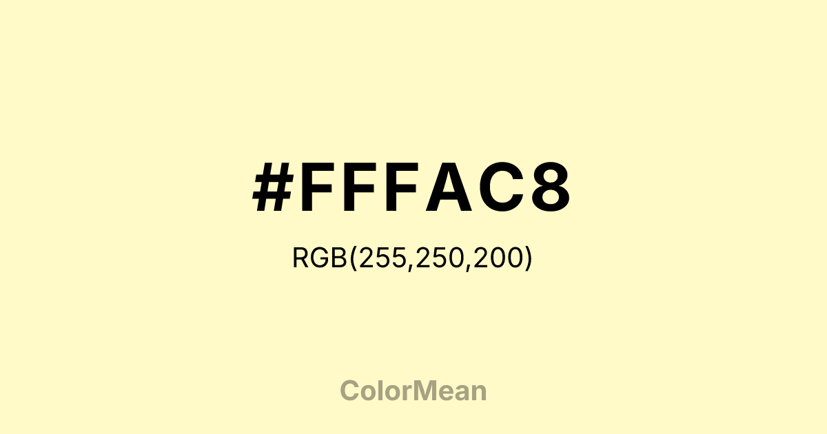 #FFFAC8 color swatch