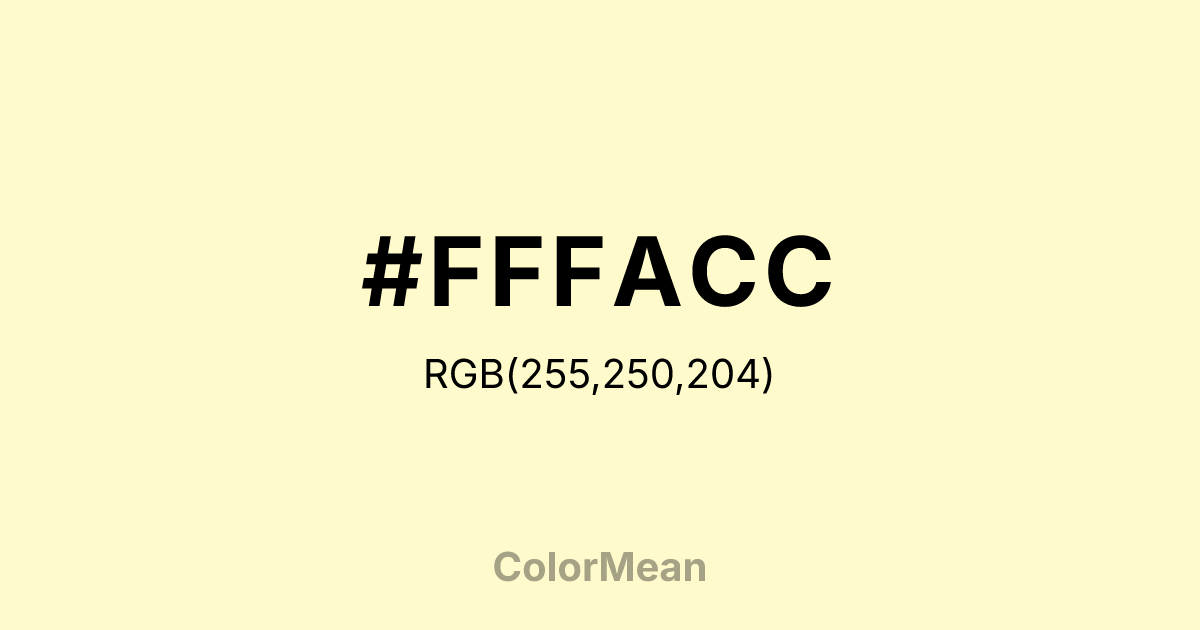 #FFFACC color swatch