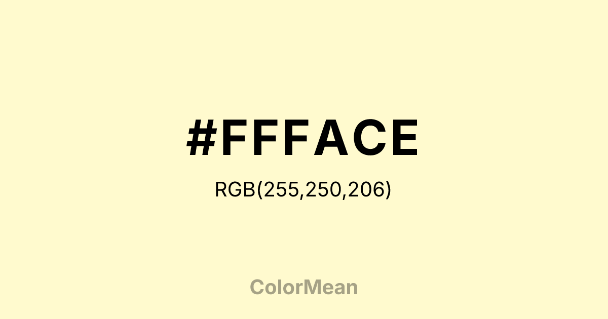 #FFFACE color swatch