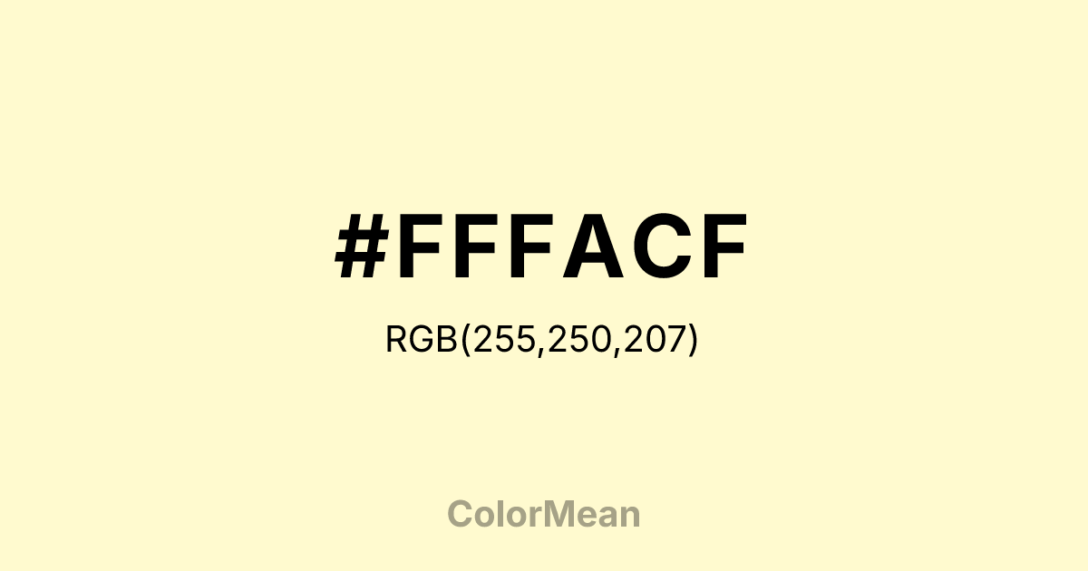 #FFFACF color swatch