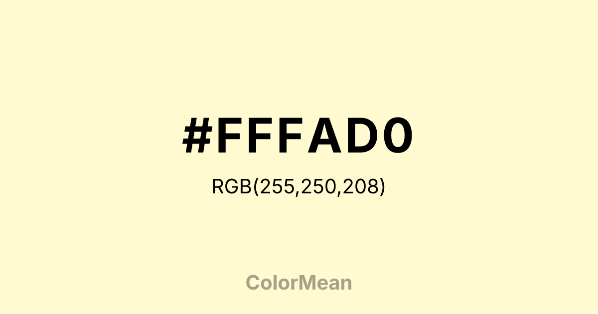 #FFFAD0 color swatch