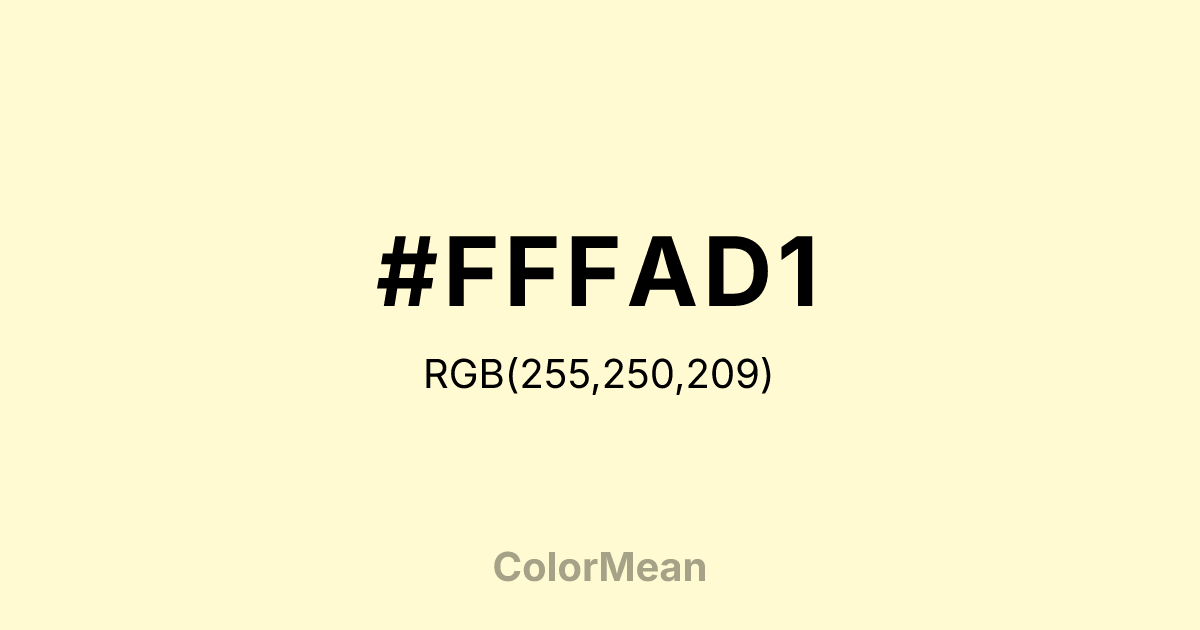 #FFFAD1 color swatch