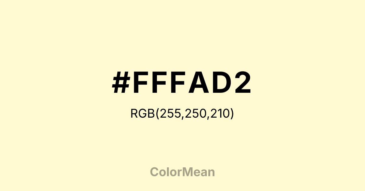 #FFFAD2 color swatch