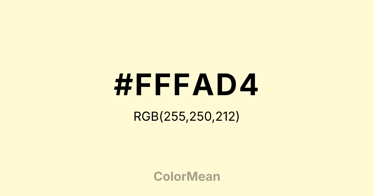 #FFFAD4 color swatch