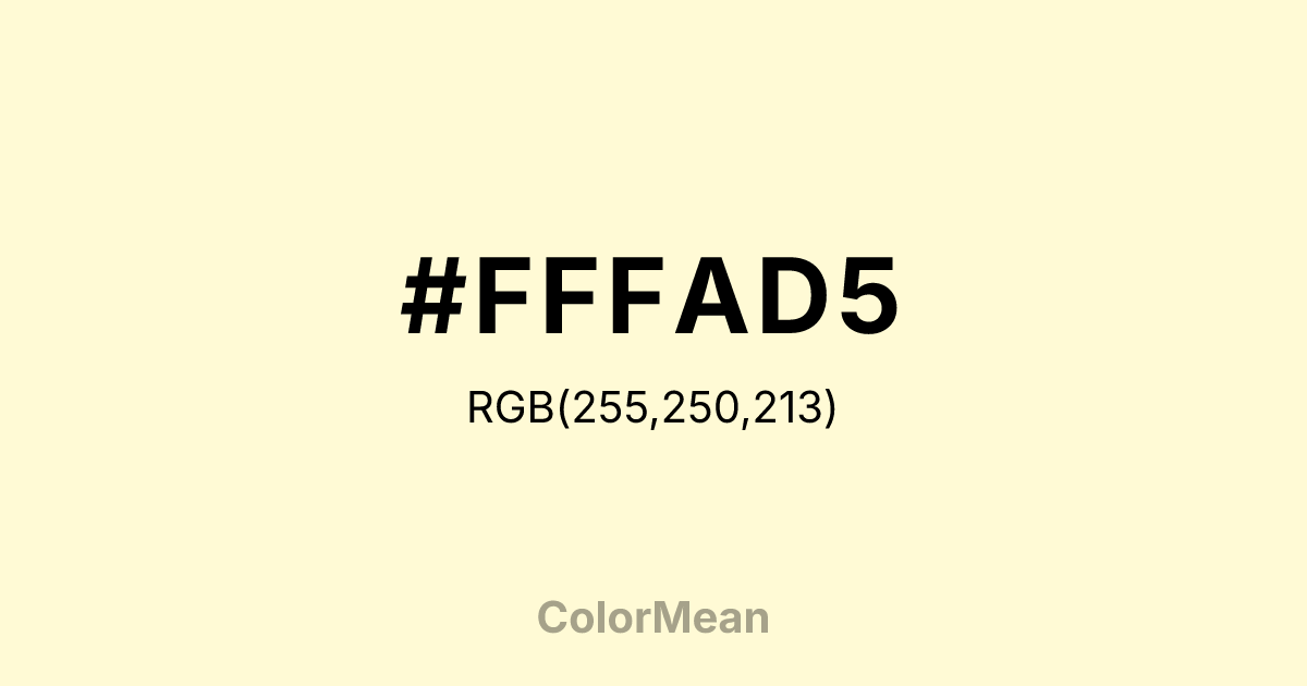 #FFFAD5 color swatch