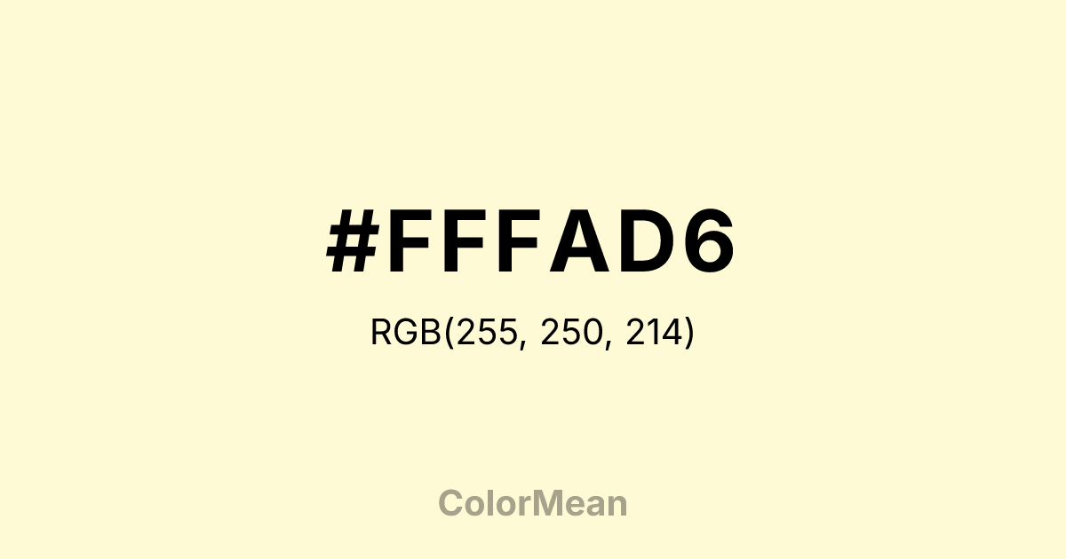 #FFFAD6 color swatch