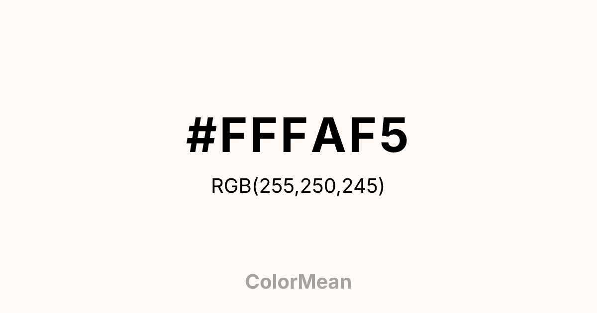 #FFFAF5 color swatch