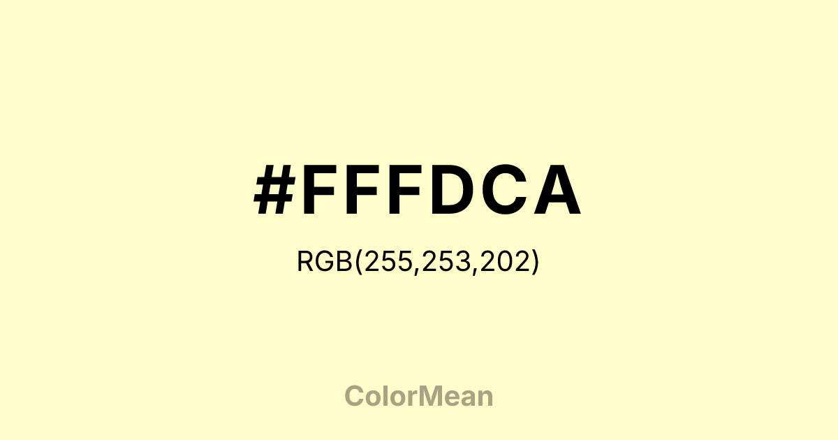 #FFFDCA color swatch