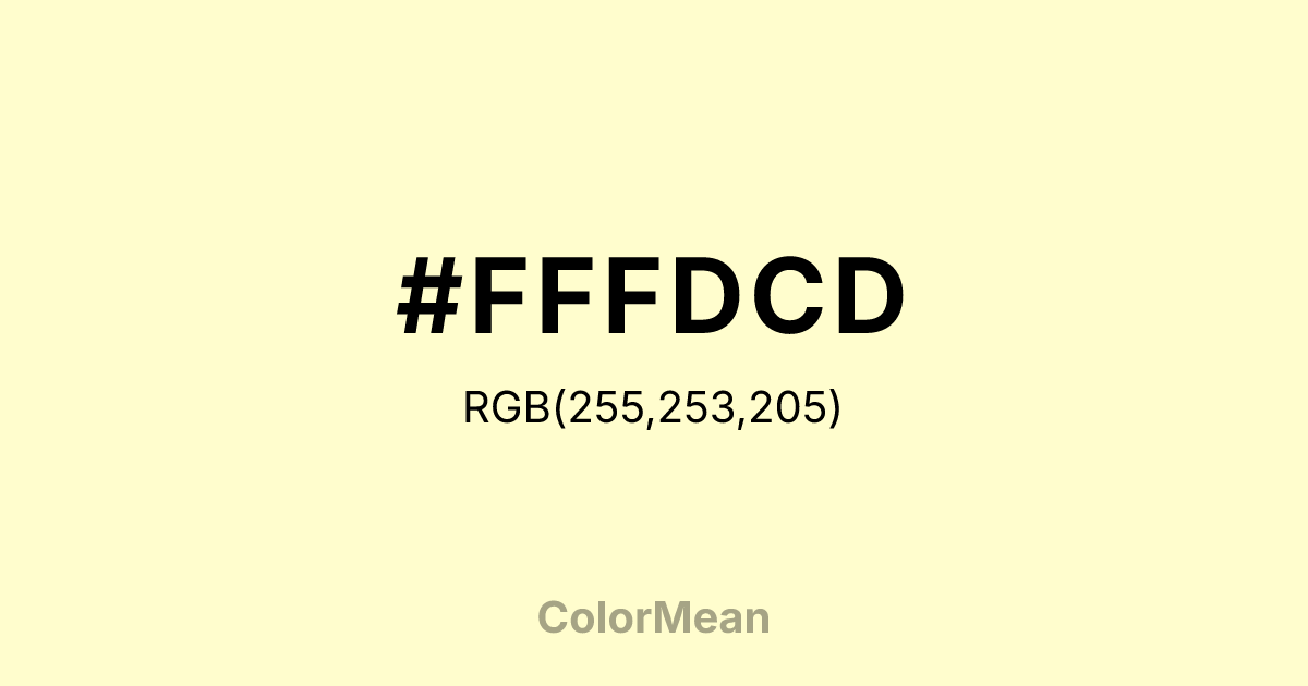 #FFFDCD color swatch