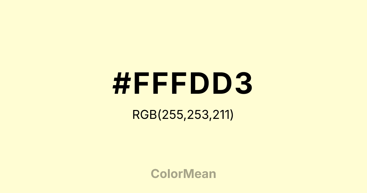 #FFFDD3 color swatch
