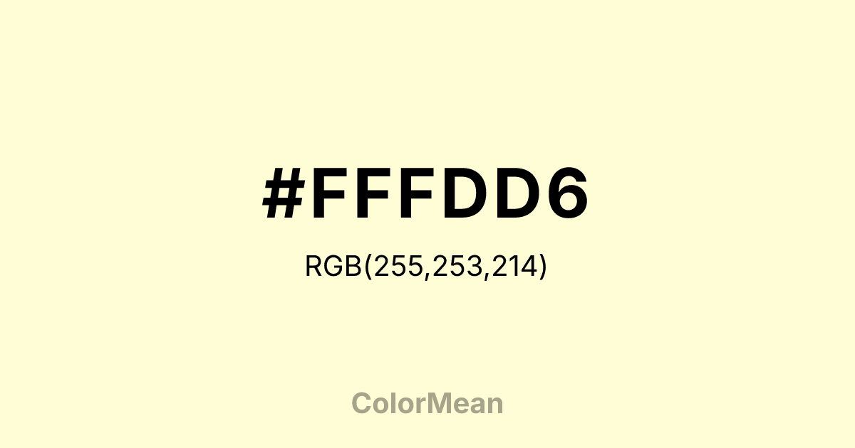 #FFFDD6 color swatch