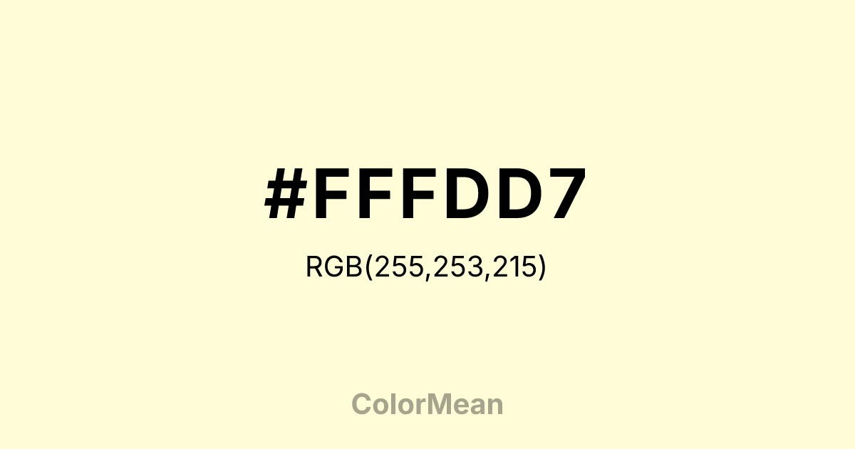 #FFFDD7 color swatch