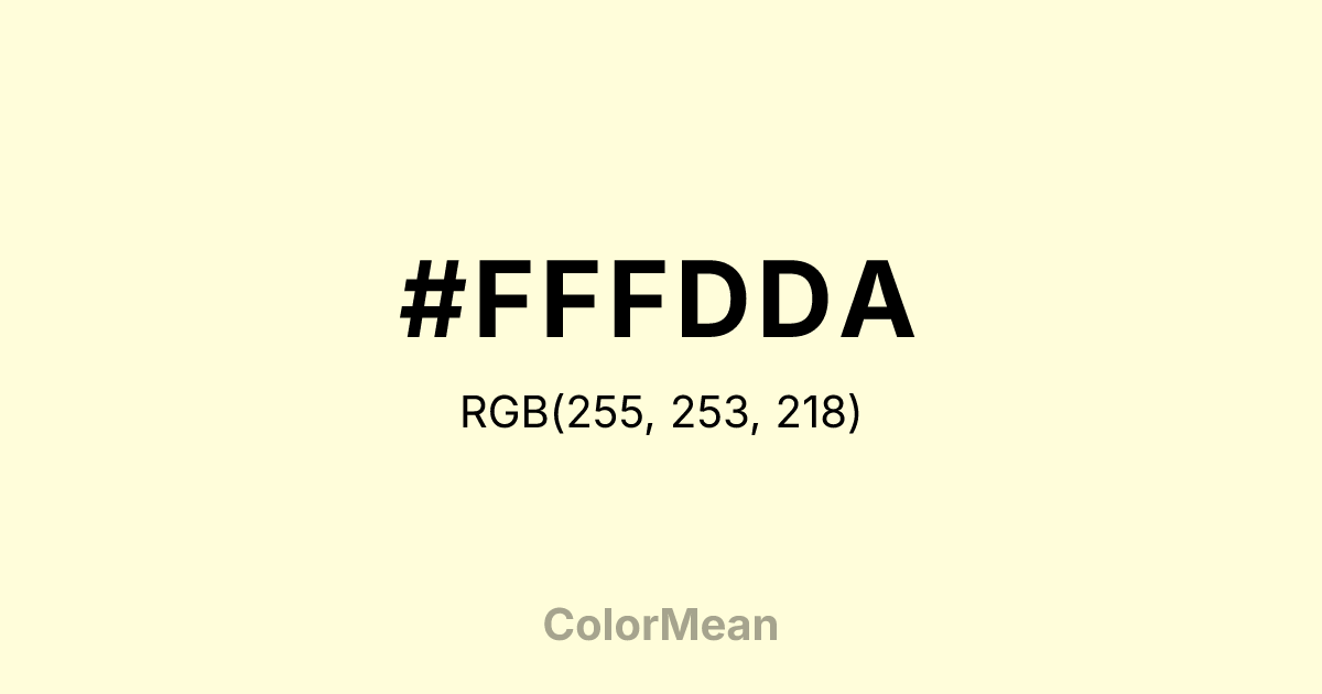 #FFFDDA color swatch