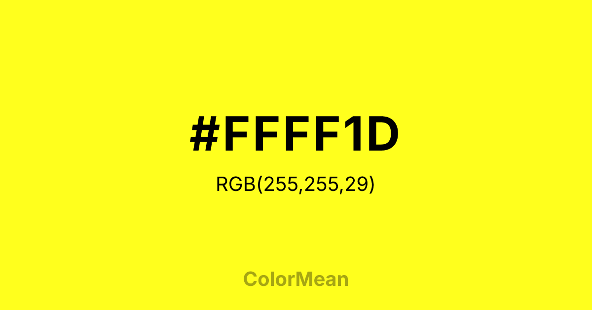 #FFFF1D color swatch
