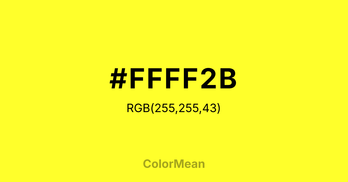 #FFFF2B color swatch