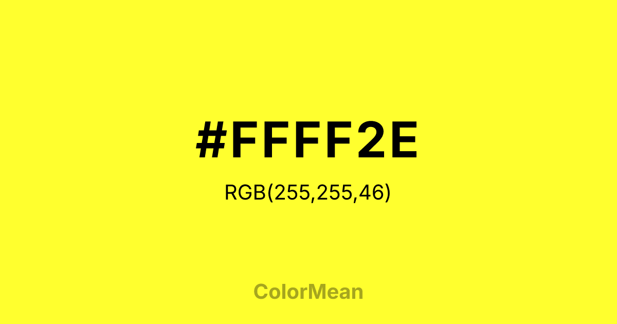 #FFFF2E color swatch