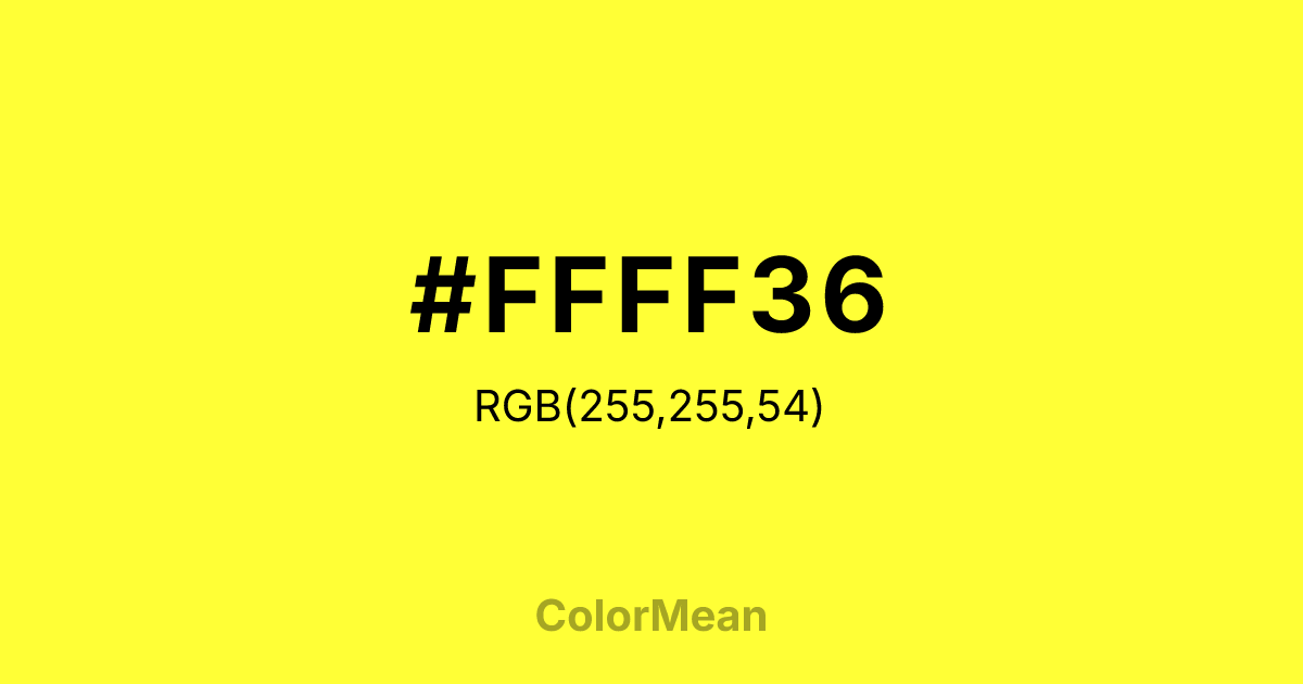 #FFFF36 color swatch