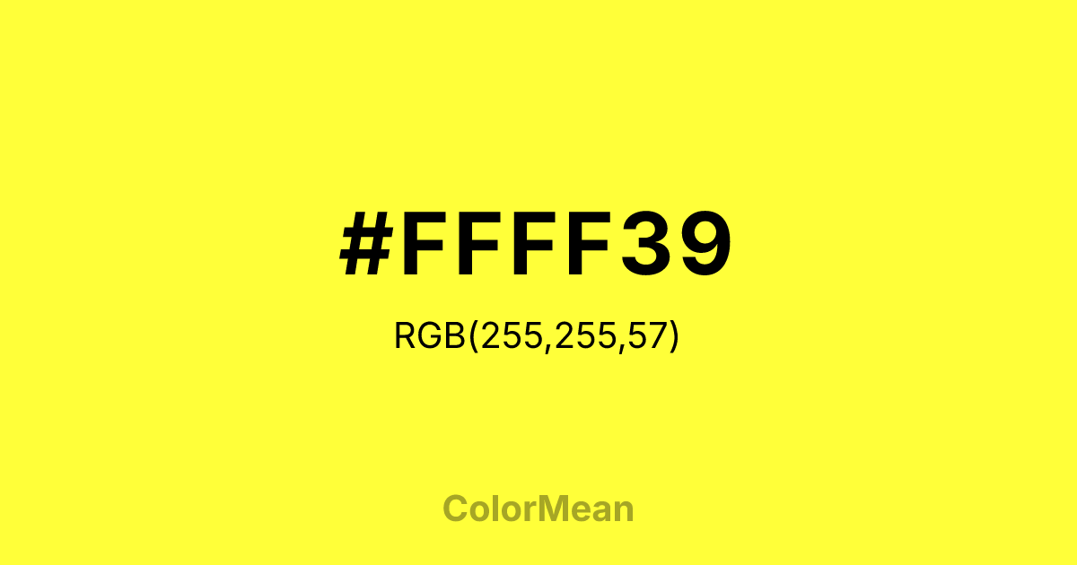 #FFFF39 color swatch
