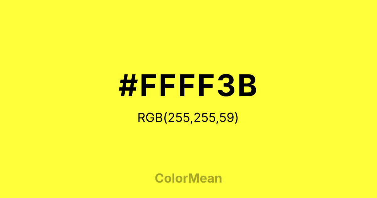 #FFFF3B color swatch