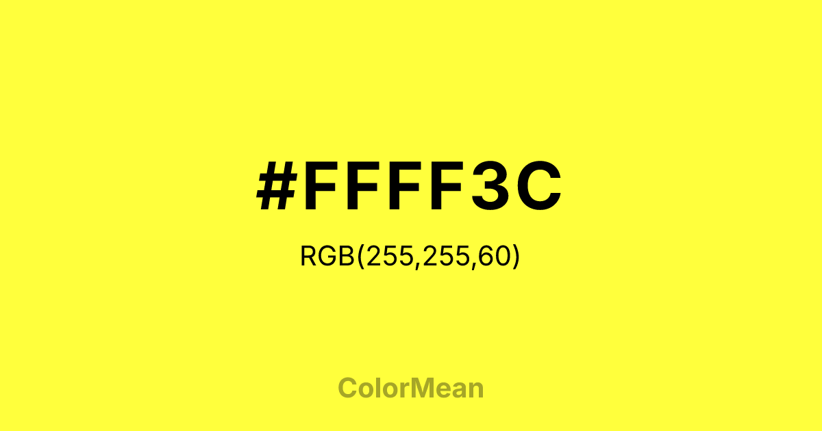 #FFFF3C color swatch
