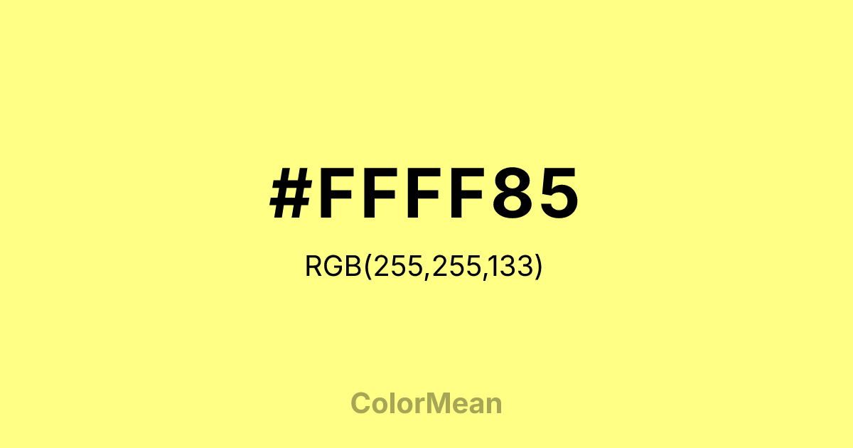 #FFFF85 color swatch