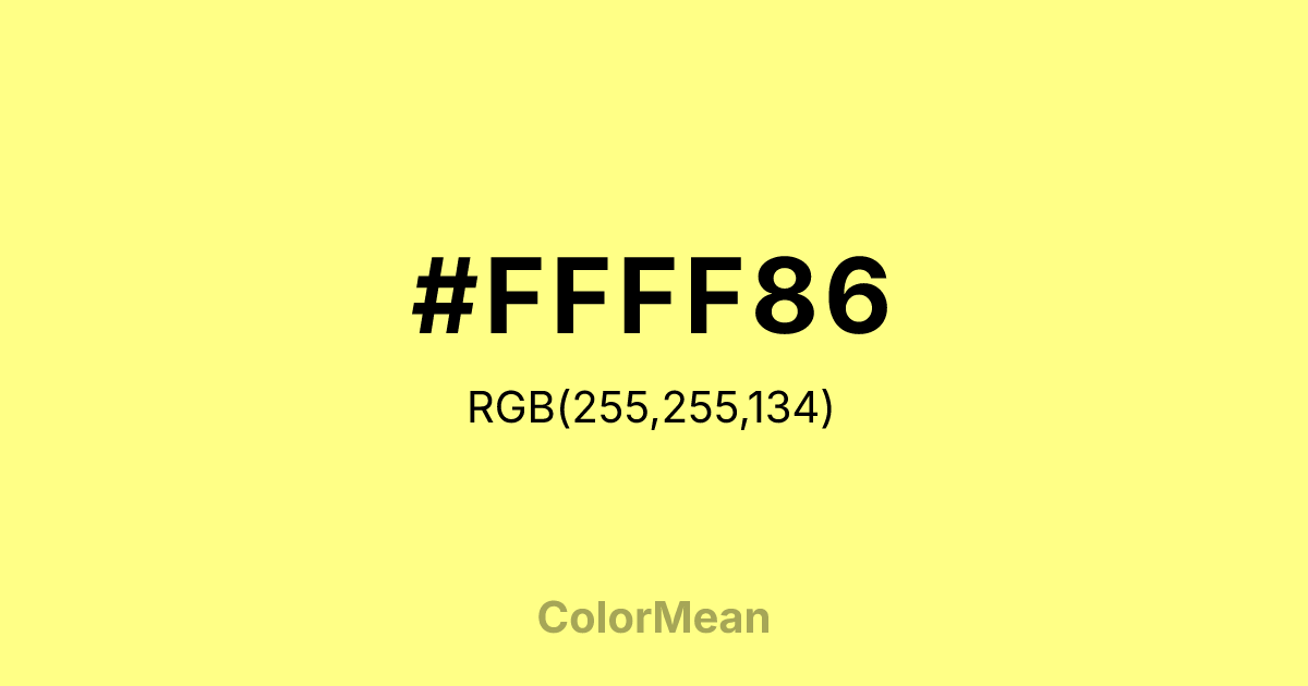 #FFFF86 color swatch
