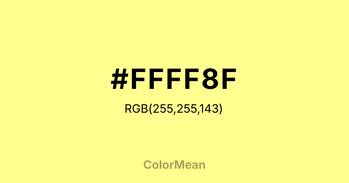 #FFFF8F color swatch