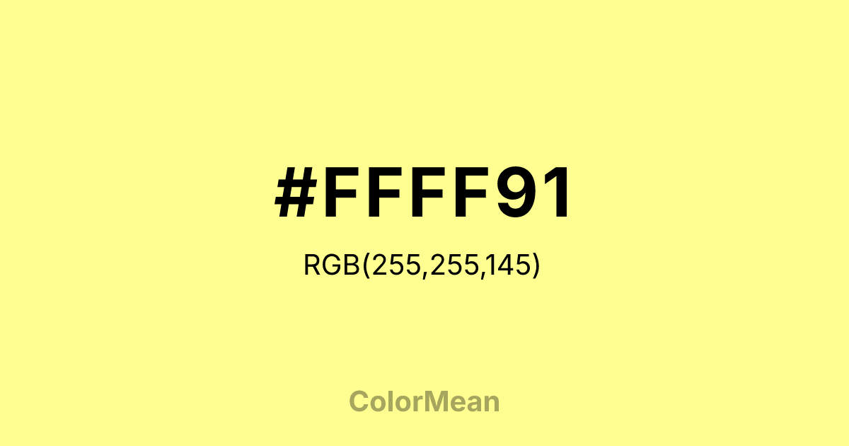 #FFFF91 color swatch