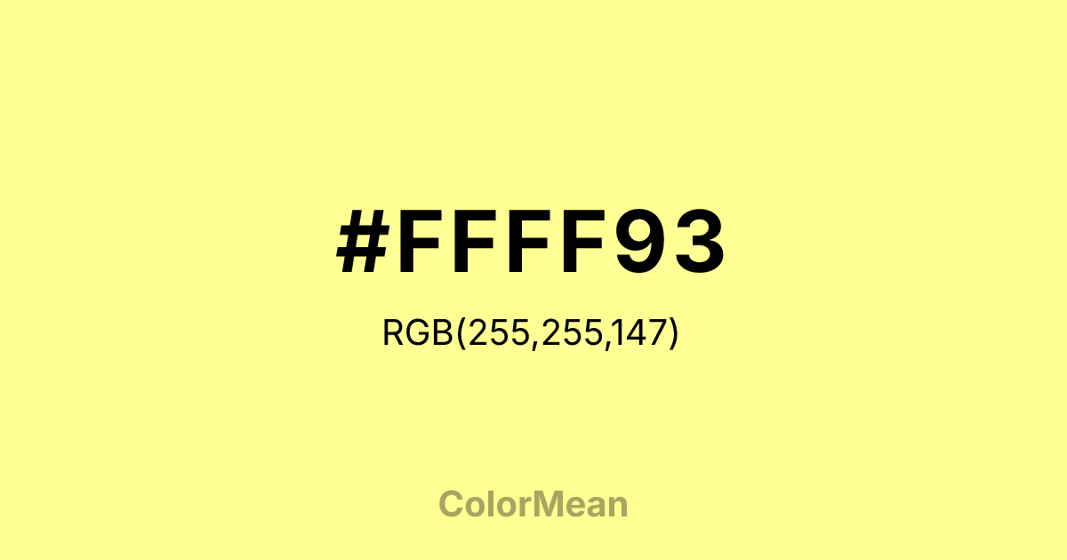 #FFFF93 color swatch