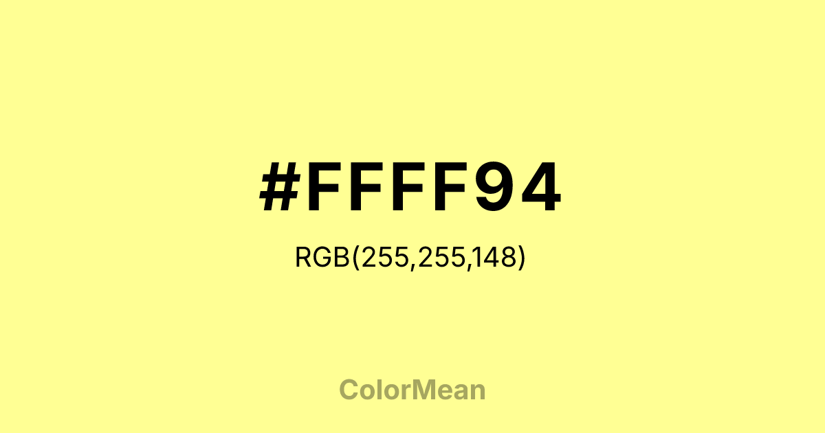 #FFFF94 color swatch