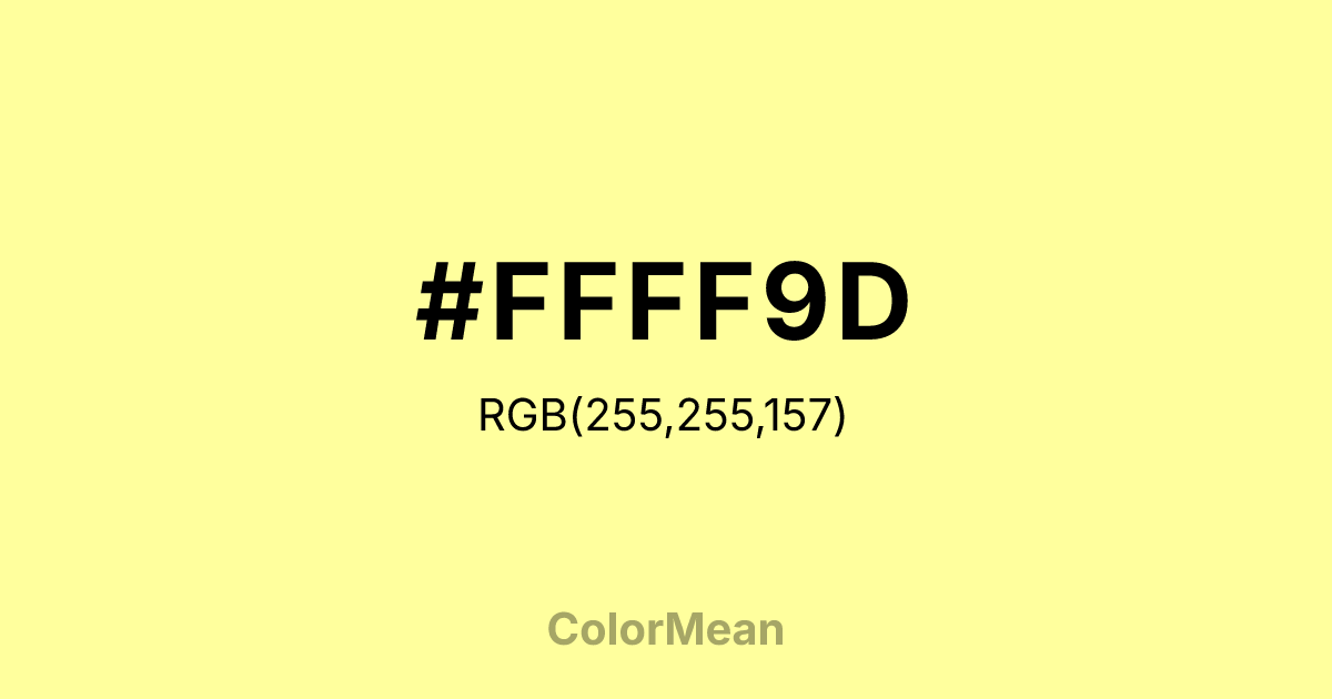 #FFFF9D color swatch
