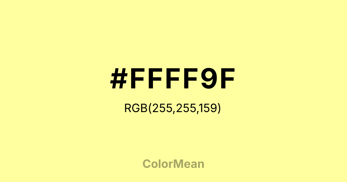 #FFFF9F color swatch
