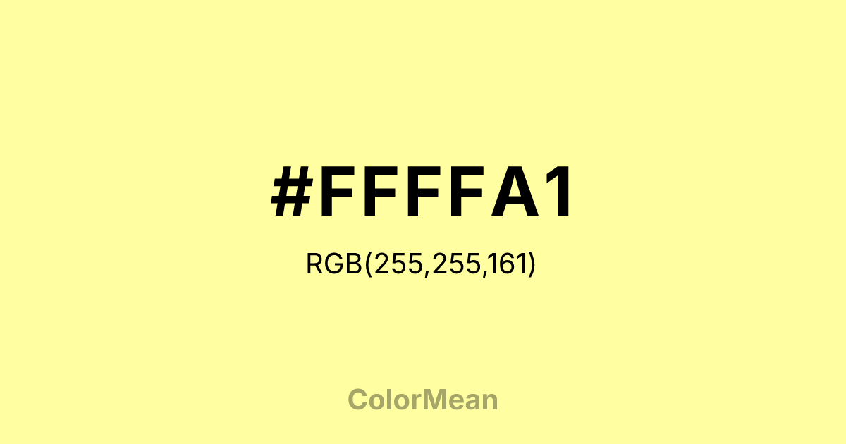 #FFFFA1 color swatch