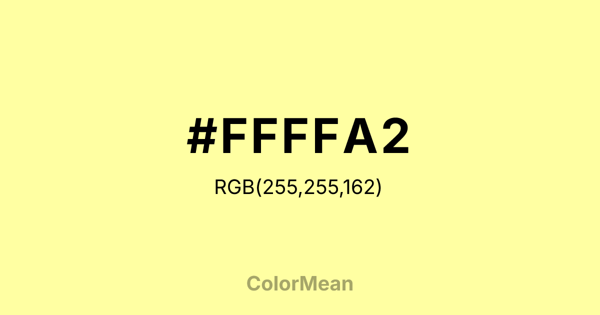 #FFFFA2 color swatch