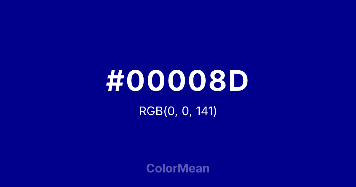 #00008D color swatch