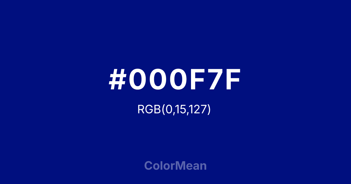 #000F7F color swatch