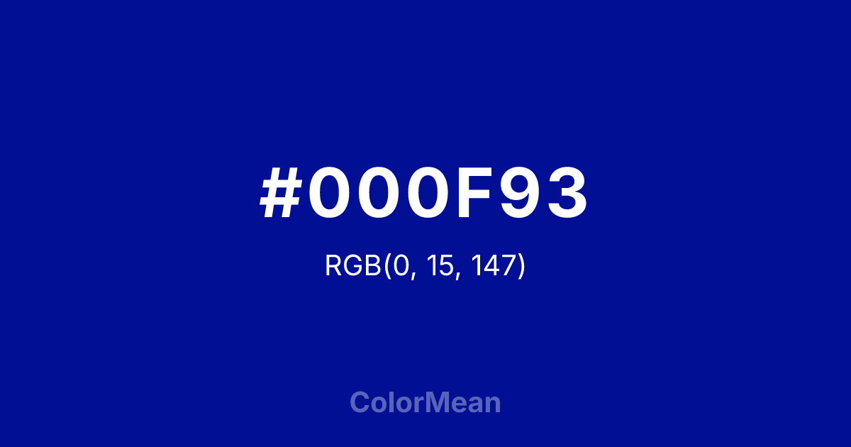 #000F93 color swatch