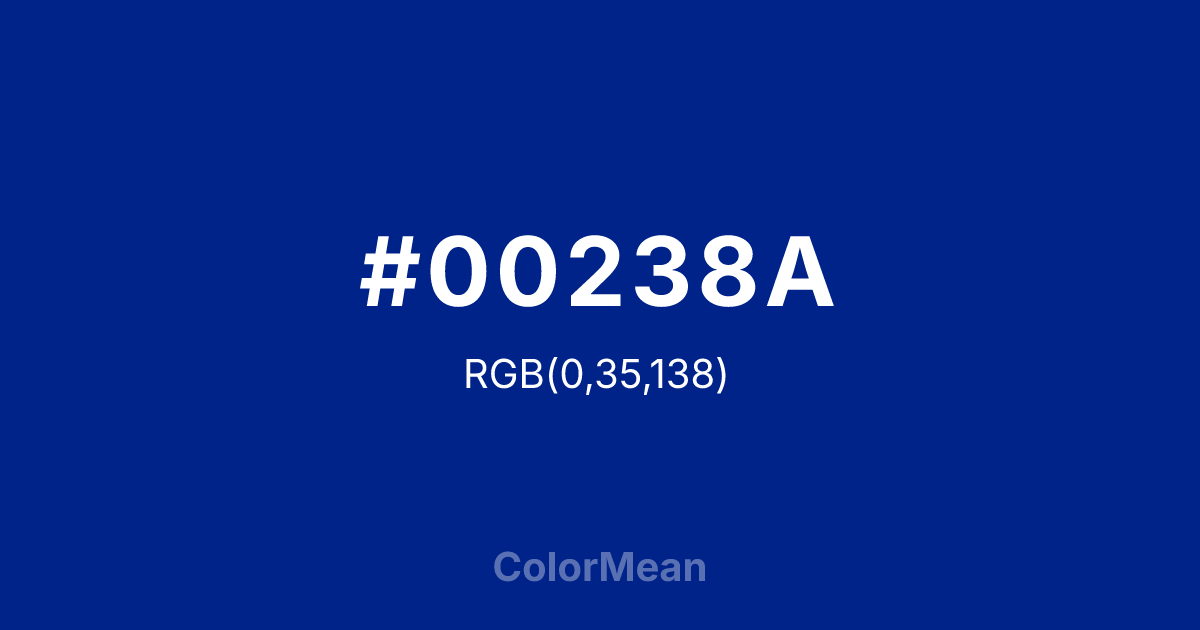 #00238A color swatch