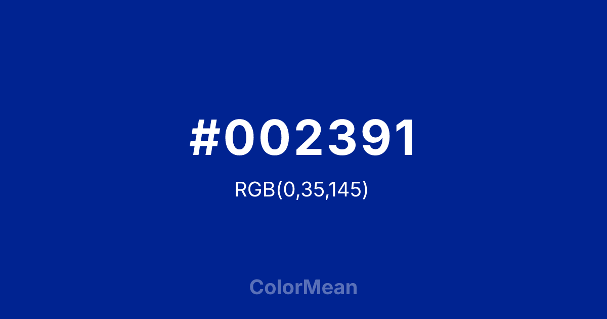 #002391 color swatch
