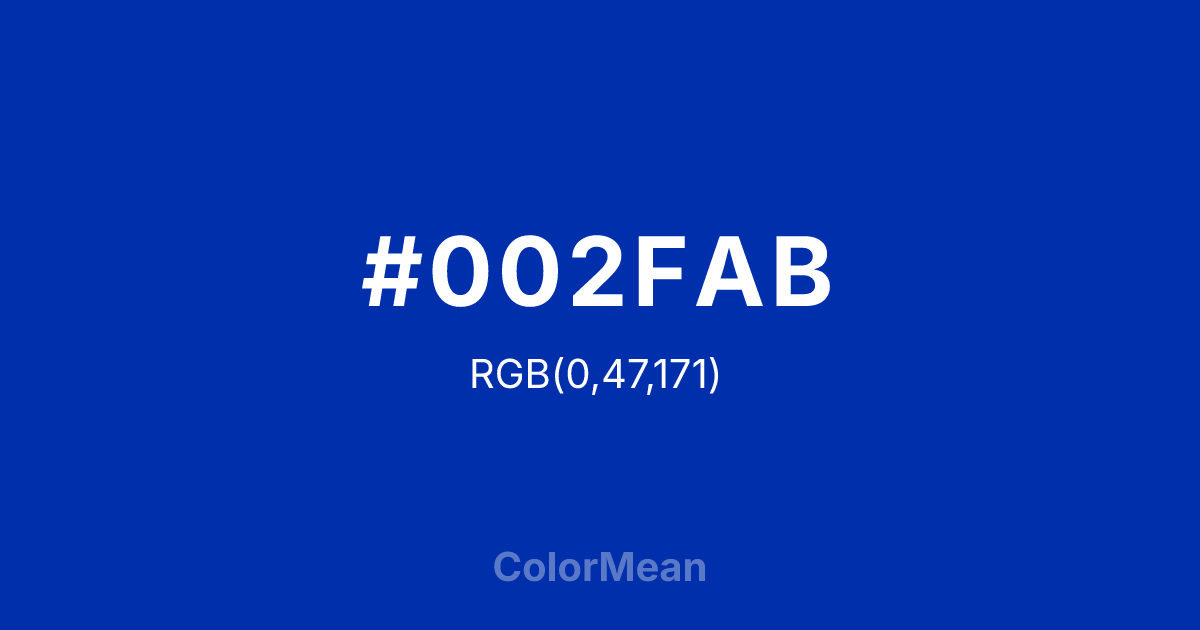 #002FAB color swatch